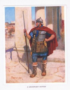 En legionärvakt, illustration från The Roman Soldier, 1928