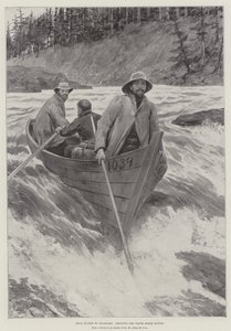 Från Euston till Klondike, skjuta White-Horse Rapids av Amedee Forestier