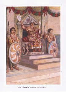 Kejsaren startade spelen, illustration från The Roman Soldier, 1928