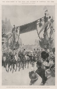 Hertigen och hertiginnan av Cornwall och Yorks hemkomst