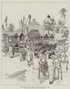 Indiens vicekung i Mandalay, förbi Moolla Ismails båge. av Amedee Forestier