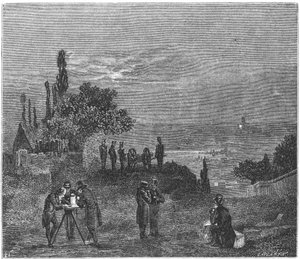 Experiment för att beräkna ljudets hastighet i luft, Paris, 1822 1873 av Amedee Guillemin