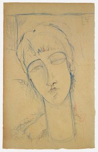 Anna Akhmatova Porträtt av en röd kvinna, 1915 av Amedeo Modigliani