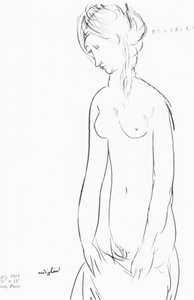 Beatrice Hastings, 1915 (svart krita på papper http:gem.bridgemanimages.comlightbox5477500er) av Amedeo Modigliani