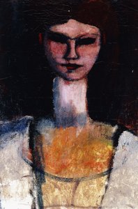 Byst av en ung kvinna; Byst av en ung kvinna, ca 1910-11 av Amedeo Modigliani