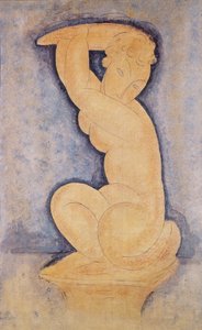 Caryatid, 1914 (penna och wc) av Amedeo Modigliani