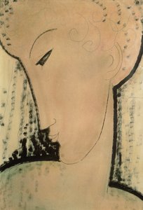 Kvinnligt huvud av Amedeo Modigliani
