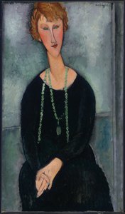 Kvinna med ett grönt halsband (Madame Menier) av Amedeo Modigliani