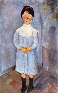 Flicka i blått, 1918