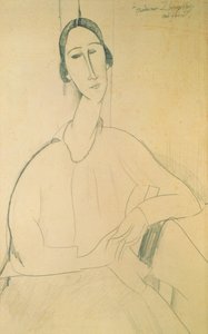 Hanka Zborowska, ca 1917 (krita på papper) av Amedeo Modigliani
