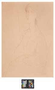Hanks Zborowska med händerna i knät av Amedeo Modigliani