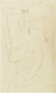 Harlequin, ca 1915 av Amedeo Modigliani