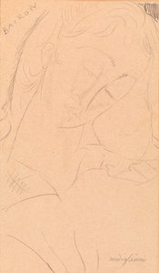 Huvud - Bairon av Amedeo Modigliani