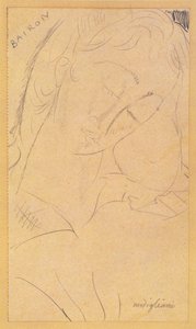 Huvud - Bairon av Amedeo Modigliani