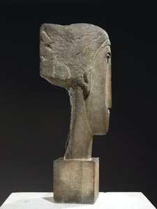 Huvud, ca 1910-12 (kalksten) av Amedeo Modigliani
