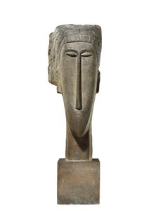 Huvud, ca 1910-12 (kalksten) av Amedeo Modigliani