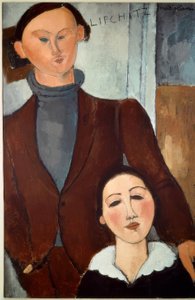 Jacques Lipchitz och hans fru av Amedeo Modigliani