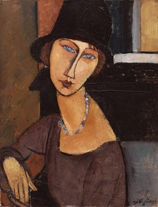Jeanne Hebuterne med hatt, 1917