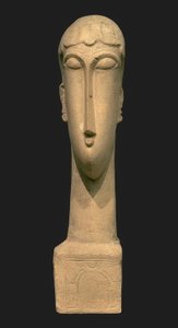 Huvudet av en kvinna av Amedeo Modigliani