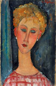 Blondinen med örhängena, 1918-1919 av Amedeo Modigliani