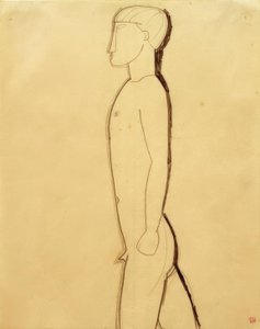Man i profil av Amedeo Modigliani
