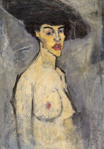 Naken med hatt av Amedeo Modigliani