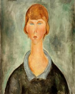 Porträtt av en ung kvinna av Amedeo Modigliani