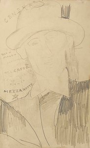 Porträtt av Blaise Cendrars, ca 1916-18 av Amedeo Modigliani