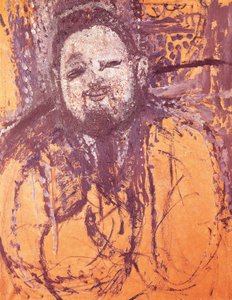 Porträtt av Diego Rivera, av Amedeo Modigliani (1884-1920), olja och tempera på duk av Amedeo Modigliani