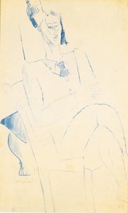 Porträtt av Jean Cocteau, ca. 1916 av Amedeo Modigliani