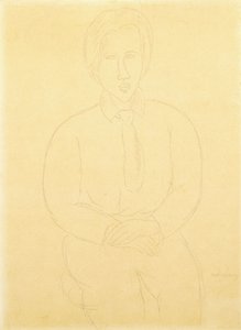 Porträtt av Soutine sittande, 1917 av Amedeo Modigliani