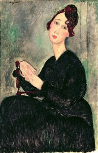 Porträtt av en ung kvinna av Amedeo Modigliani