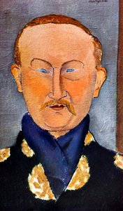 Porträtt av målaren Léon Bakst 1866-1924, 1917 av Amedeo Modigliani