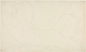 Liggande Kvinna Naken av Amedeo Modigliani