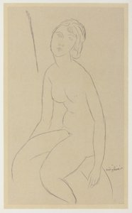 Sittande naken av Amedeo Modigliani