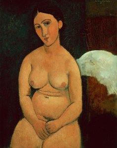 Sittande naken, ca 1917 (olja på duk)