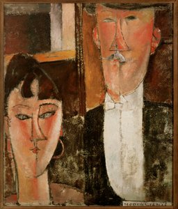 Den förlovade (olja på duk) av Amedeo Modigliani