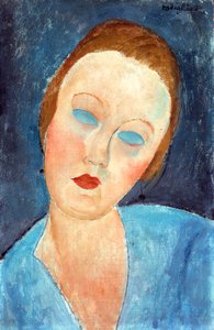 Hustru till målaren Survage, 1918 av Amedeo Modigliani