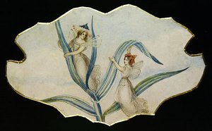 Fairy Gossip, ca 1860 (akvarell och penna på papper) av Amelia Jane Murray