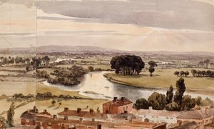Panoramautsikt över landskapet, ca 1804 (akvarell)