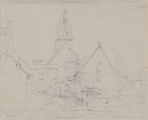 Ruinerad kyrka, ca 1803 (penna)