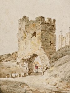 Två soldater i tjänst vid Dover Castle, ca 1805 (akvarell)