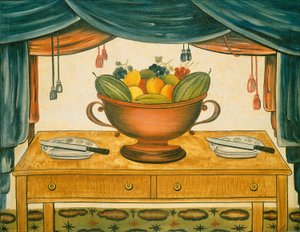 Skål med frukt av American 19th Century