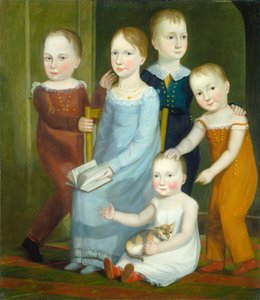 Fem barn i familjen Budd av American 19th Century
