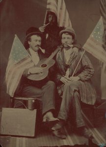 Porträtt av tre män av American 19th Century