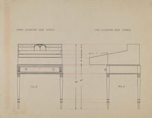 Skrivbord av American 20th Century