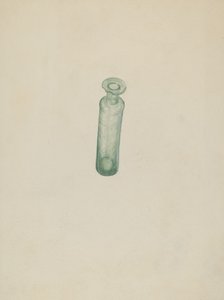 Medicinflaska av glas av American 20th Century