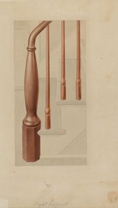 Newel Post av American 20th Century
