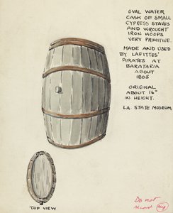 Oval vattenfat av American 20th Century