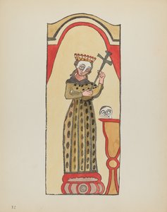 Plåt 12: Saint Rita: Från portföljen "Spanska kolonialdesigner i New Mexico" av American 20th Century